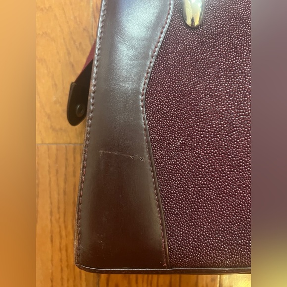 Vintage Kismet Stingray Burgundy Leather Handbag - Picture 6 of 15